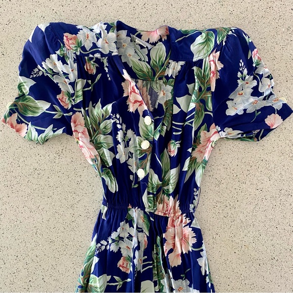 Vintage Carol Anderson Flower Dress Size Two - Picture 3 of 12